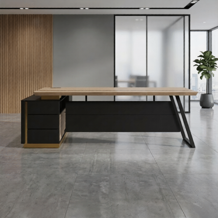 Obsidian Desk — Monolithic Matte Workstation